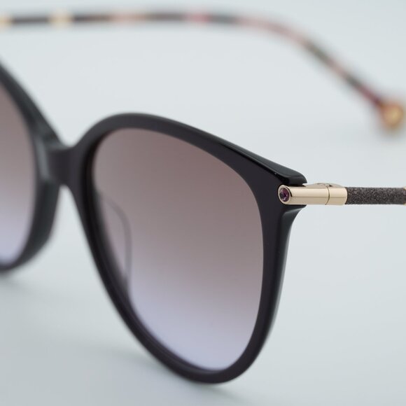 Carolina Herrera HER 0189/G/S T1W Sunglasses Plum Cat Eye Frame, Violet Lenses - Picture 2 of 11